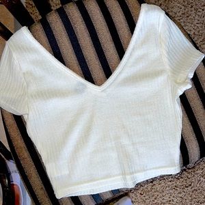 Super soft rubbed, cropped V!